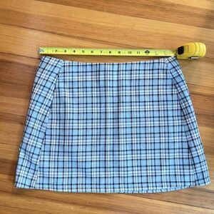 Urban Outfitters Blue Plaid Mini Skirt Size M